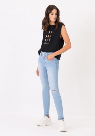 Jeans Double-up Skinny Efecto Lavado