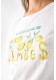 CAMISETA CON ESTAMPADO Y ABALORIOS