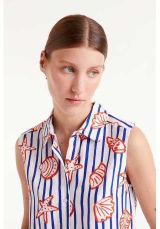 CAMISA ESTAMPADA DE RAYAS NEMO