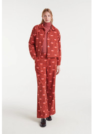 Chaqueta de pana estampado Lips