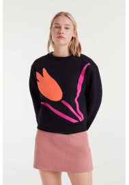 Sudadera con print de flor