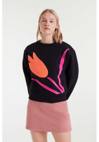 Sudadera con print de flor