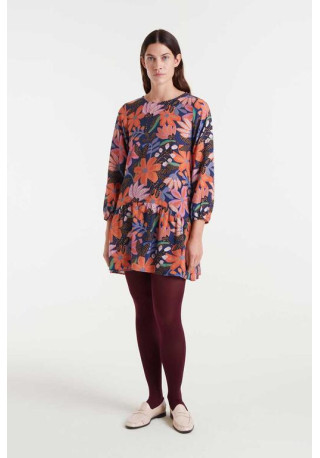 Vestido corto crepé ligero con estampado Tigerlily